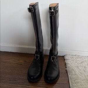 Women’s Black Over-the-Knee Buckle Riding Boots